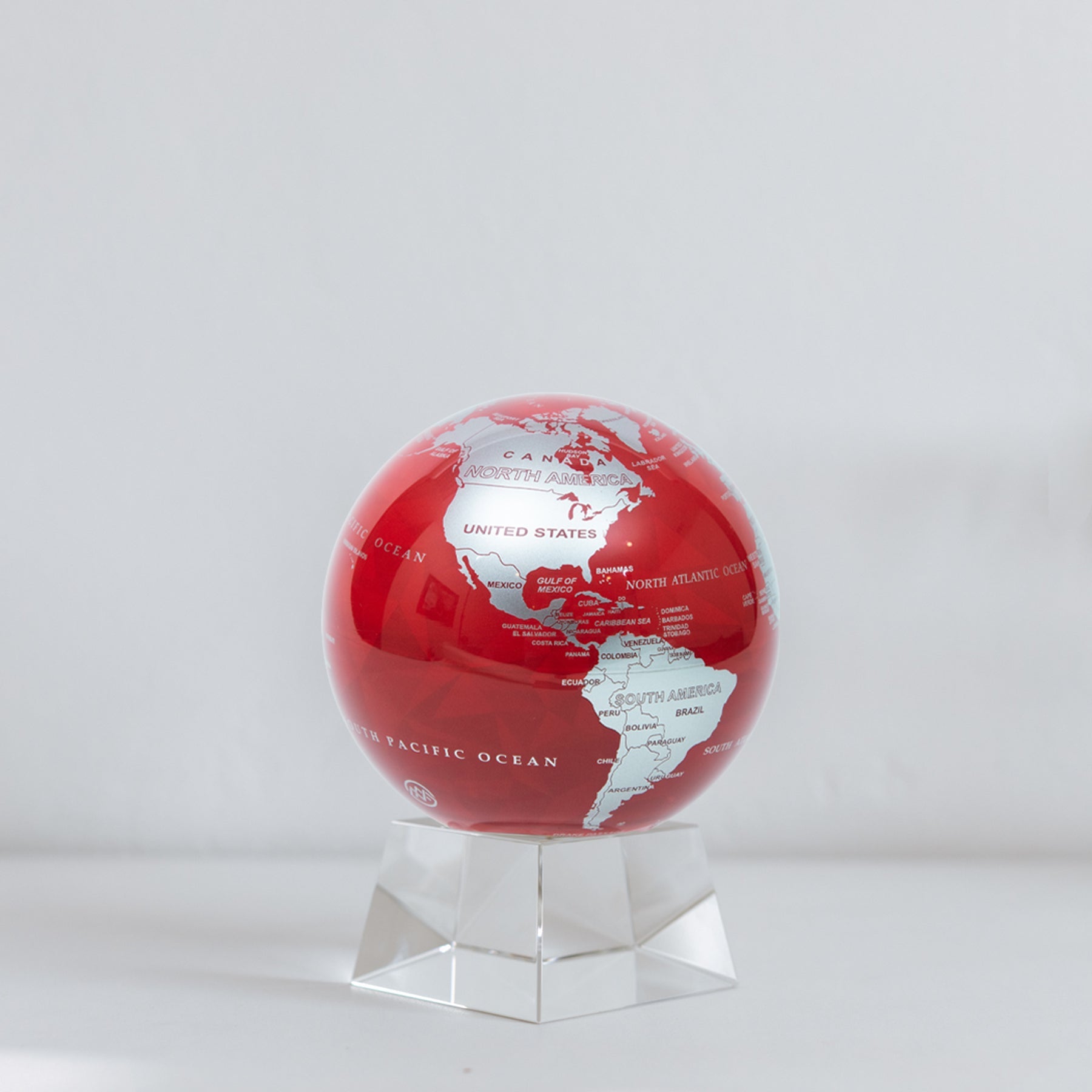 RED AND SILVER GLOBE | No cords or batteries - MOVA UK