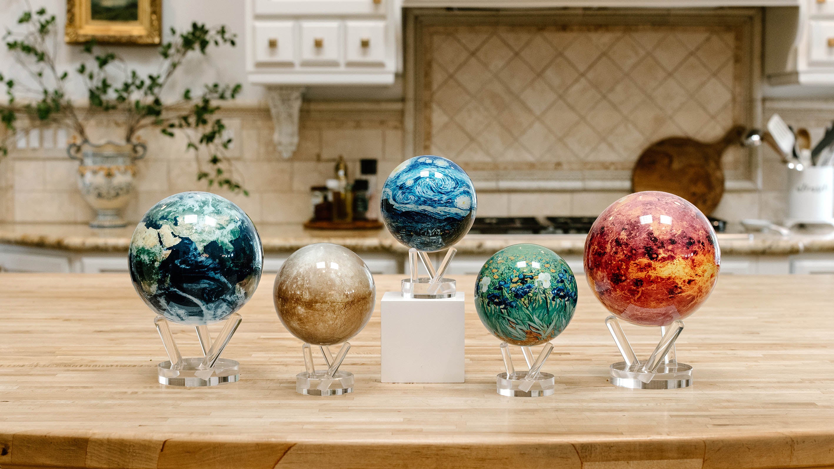MOVA globe collection featuring artistic and planetary designs