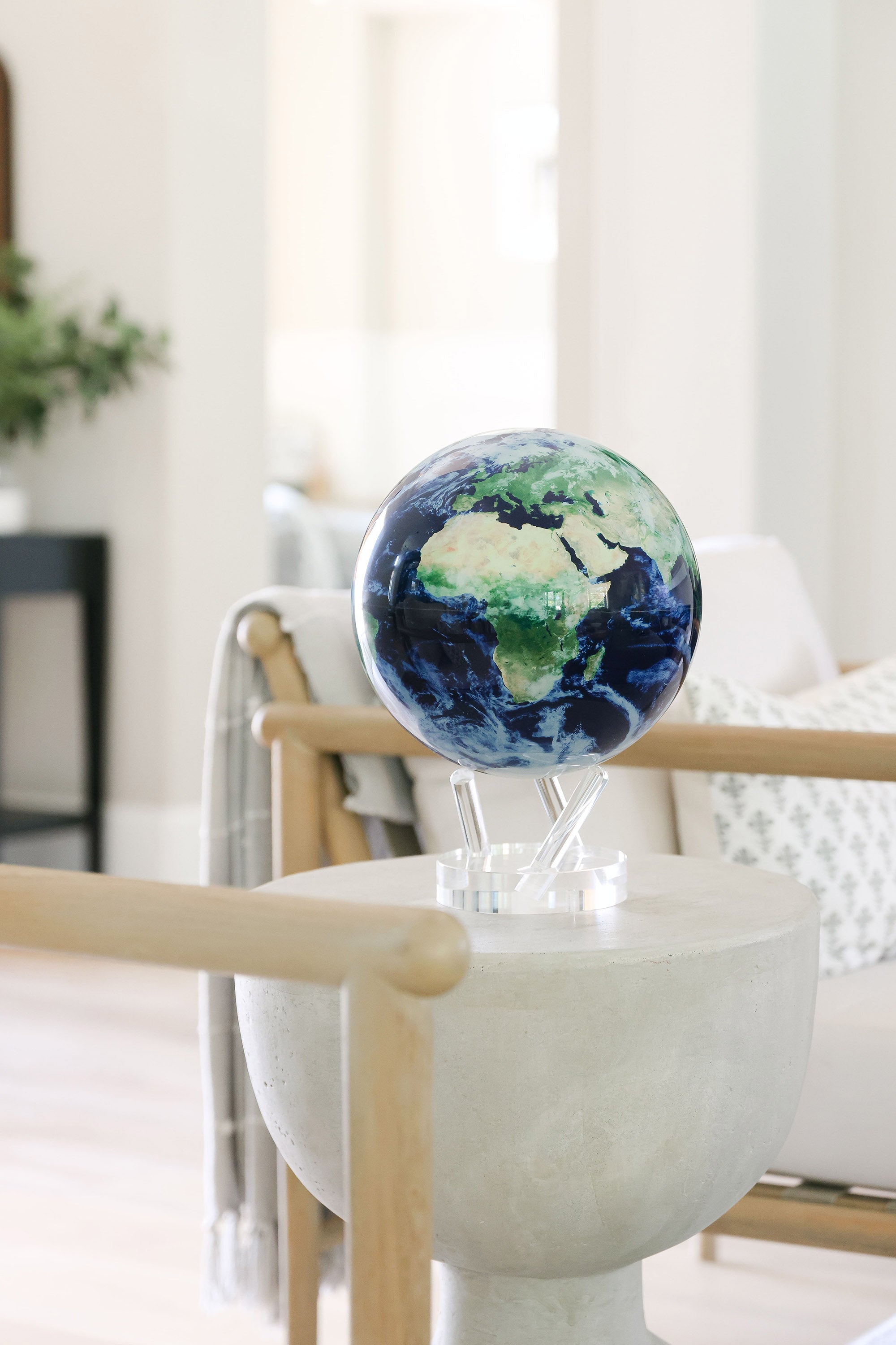 MOVA earth globe styled in elegant modern home decor