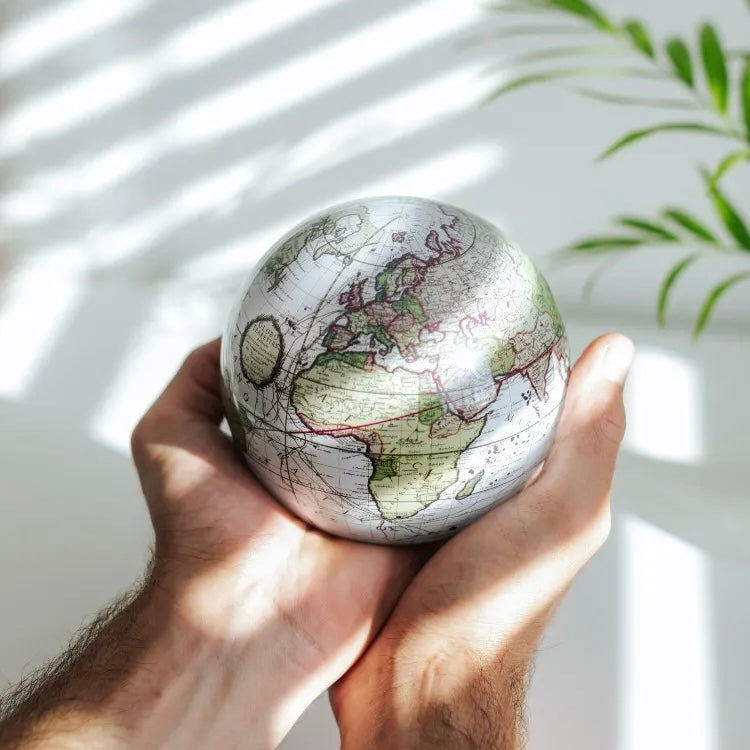 MOVA Antique Terrestrial White Globe