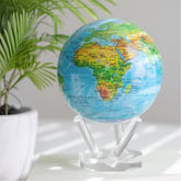 BLUE RELIEF MAP WORLD GLOBE | Turns using ambient light - MOVA UK
