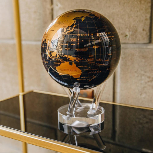 BLACK AND GOLD GLOBE | No cords or batteries - MOVA UK