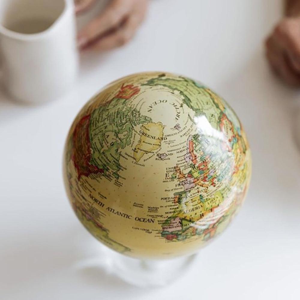 YELLOW POLITICAL MAP WORLD GLOBE - MOVA UK