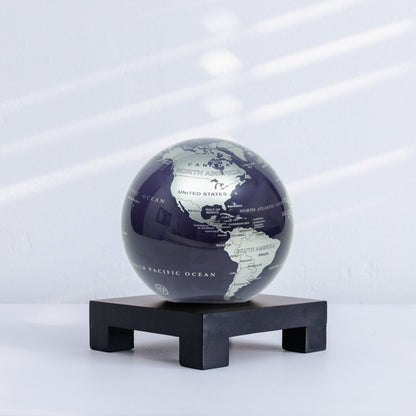 PURPLE AND SILVER GLOBE | No cords or batteries - MOVA UK