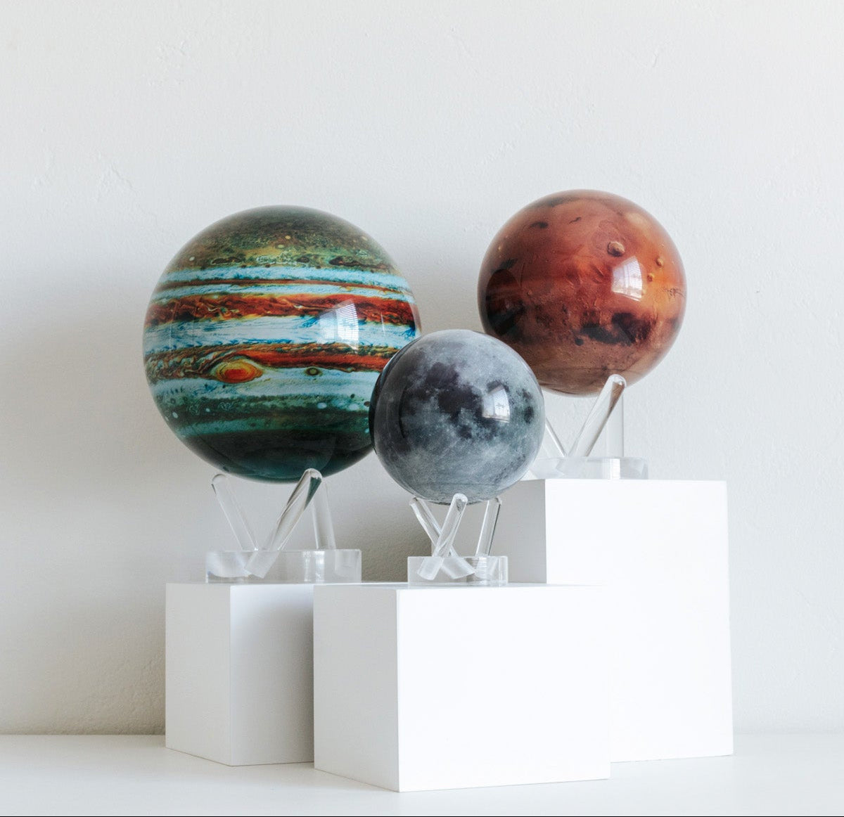 MOVA outer space globes featuring NASA-inspired planetary imagery