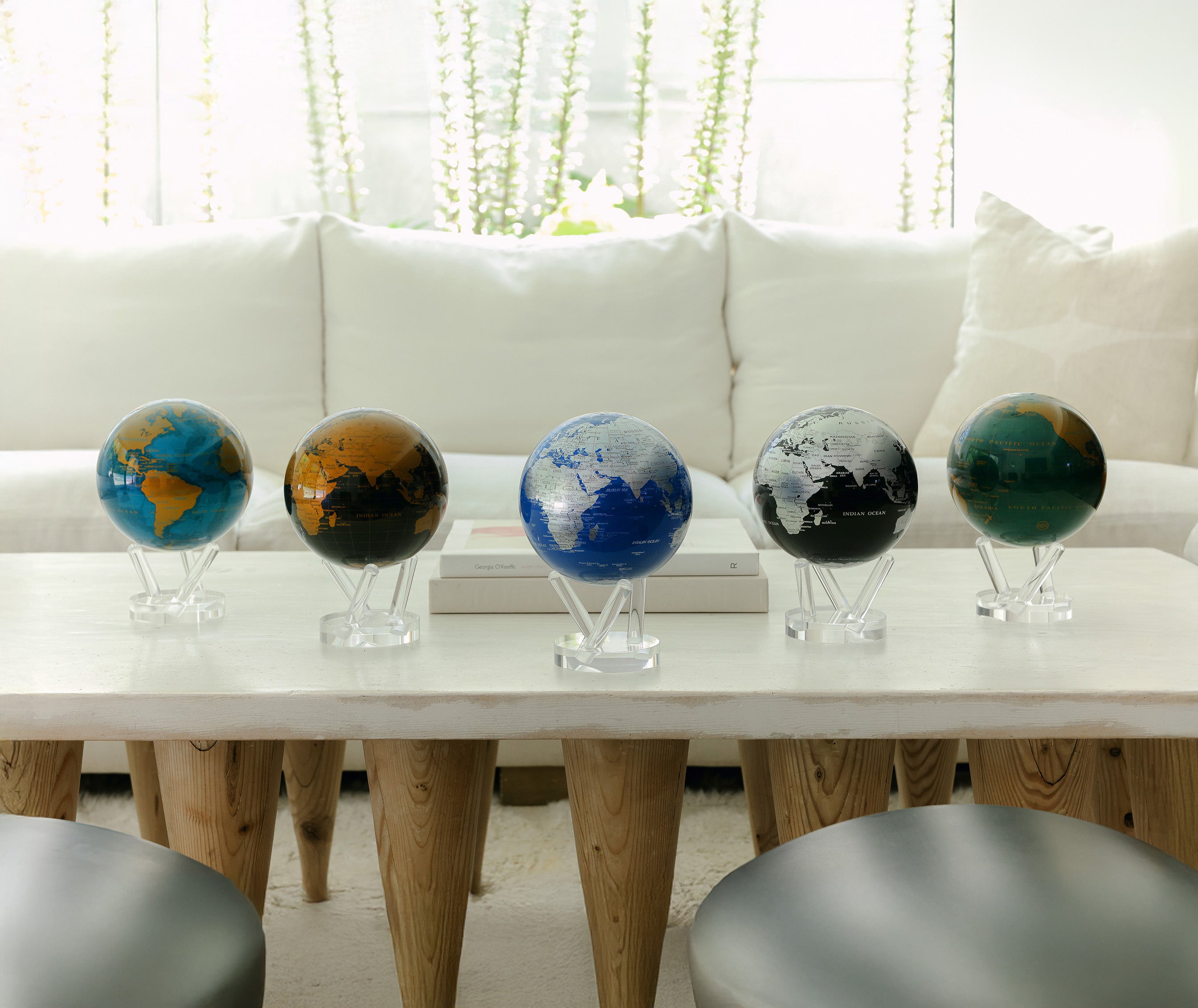 Metallic MOVA globe collection enhancing modern home decor