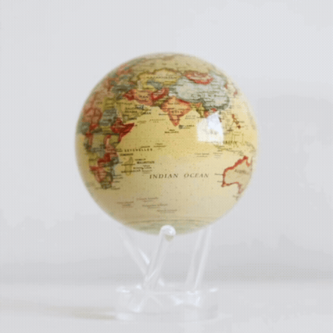 YELLOW POLITICAL MAP WORLD GLOBE