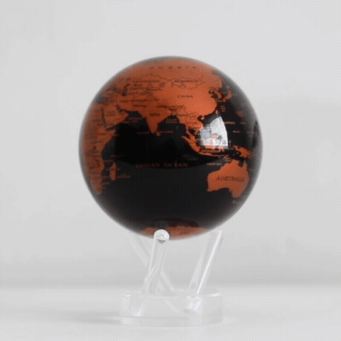 BLACK AND COPPER GLOBE
