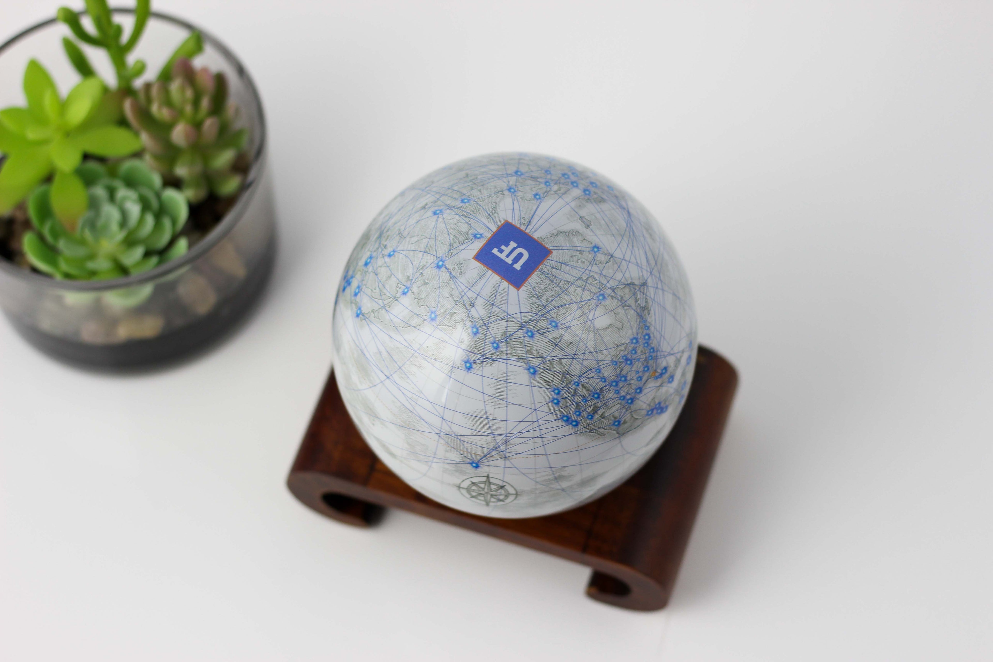 Custom MOVA globe designed for meaningful corporate gifting