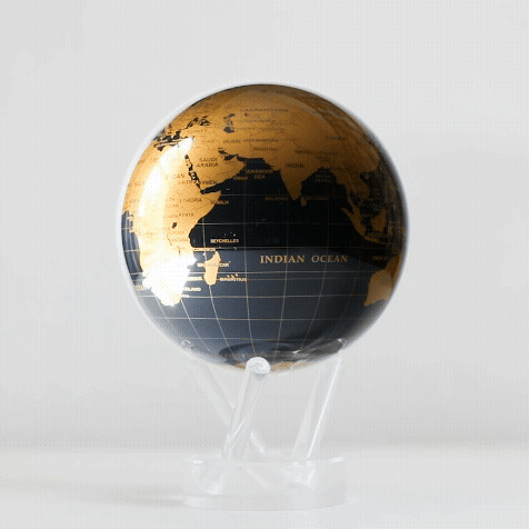 BLACK AND GOLD GLOBE