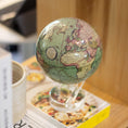 Load image into Gallery viewer, ANTIQUE TERRESTRIAL GREEN GLOBE | Hidden magnets provide movement - MOVA UK
