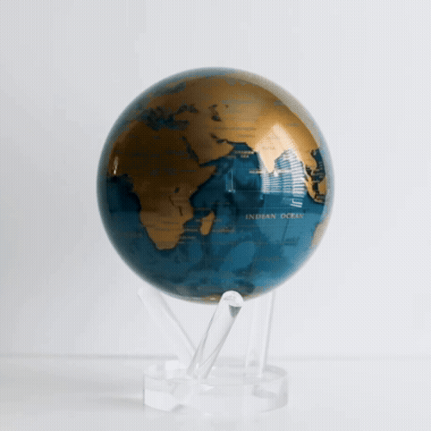 BLUE AND GOLD GLOBE