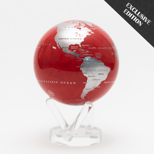 RED AND SILVER GLOBE - MOVA UK