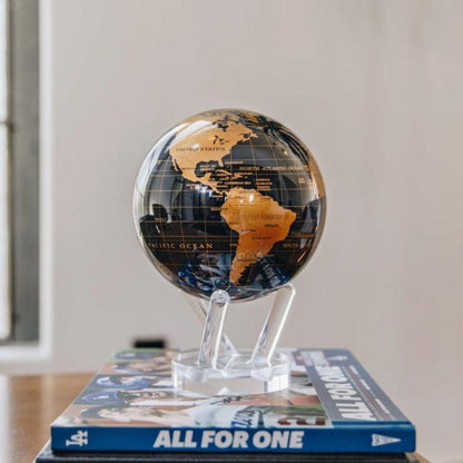 BLACK AND GOLD GLOBE | Hidden magnets provide movement - MOVA UK