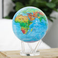 Load image into Gallery viewer, BLUE RELIEF MAP WORLD GLOBE | raised relief - MOVA UK
