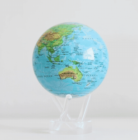 OCEAN BLUE RELIEF GLOBE