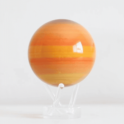 Orange striped saturn globe