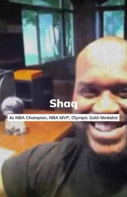 Shaq with Black & Silver Globe