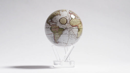 ANTIQUE TERRESTRIAL WHITE GLOBE | Design available in MOVA Globe - MOVA UK