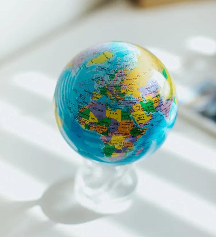 BLUE POLITICAL MAP WORLD GLOBE - MOVA UK