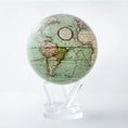 Load image into Gallery viewer, ANTIQUE TERRESTRIAL GREEN GLOBE | Hidden magnets provide movement - MOVA UK
