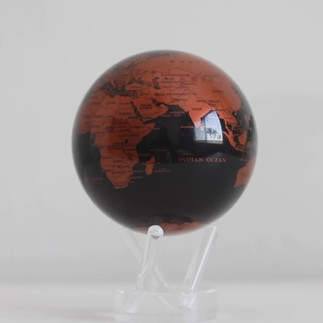 mova black and copper globe video