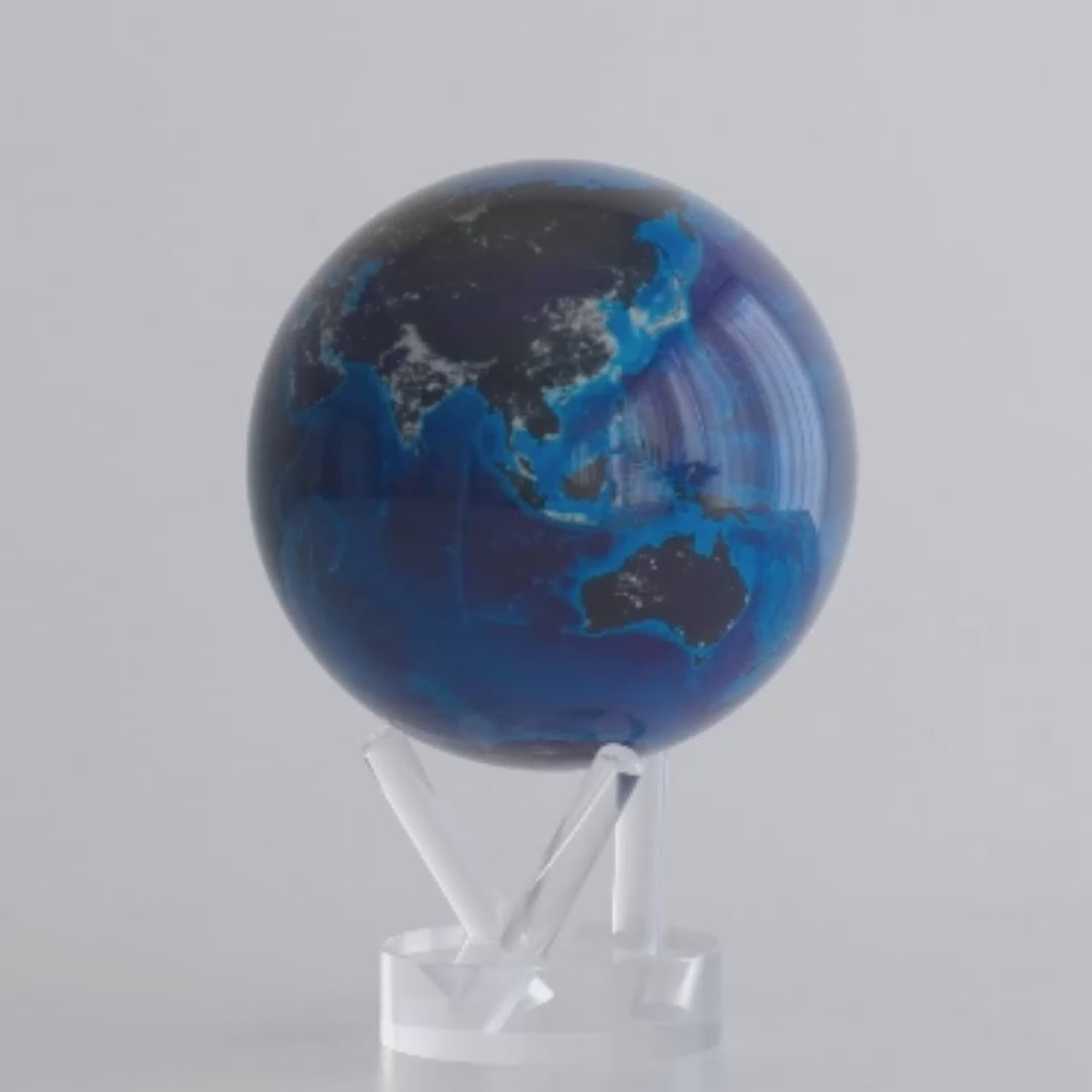 mova earth at night globe video