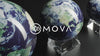 MOVA rotating earth globe displayed in luxury modern interior