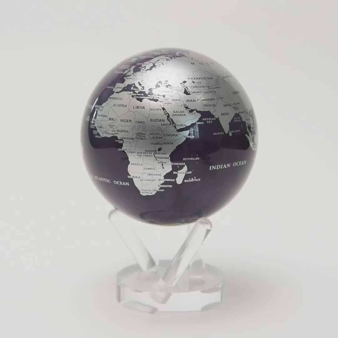 mova purple and silver globe video